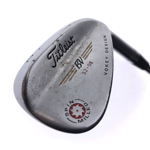 Used Titleist Vokey Spin Milled Red Gap Wedge / 52.0 Degrees / Wedge Flex