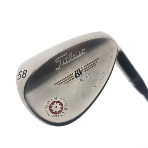 Used Titleist Vokey Spin Milled Red Lob Wedge / 58.0 Degrees / Wedge Flex