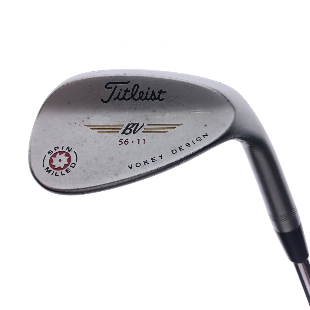 Used Titleist Vokey Spin Milled Red Sand Wedge / 56.0 Degrees / Wedge Flex