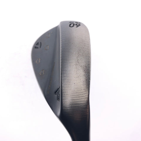 Used TaylorMade Milled Grind 3 Black Lob Wedge / 60.0 Degrees / Stiff Flex - Replay Golf 