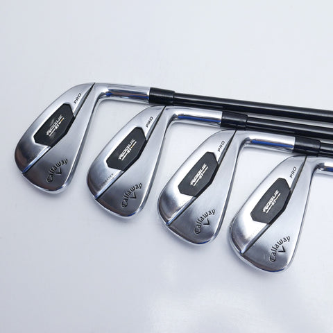 Used Callaway Rogue ST Pro Iron Set / 4 - PW + AW / Regular Flex