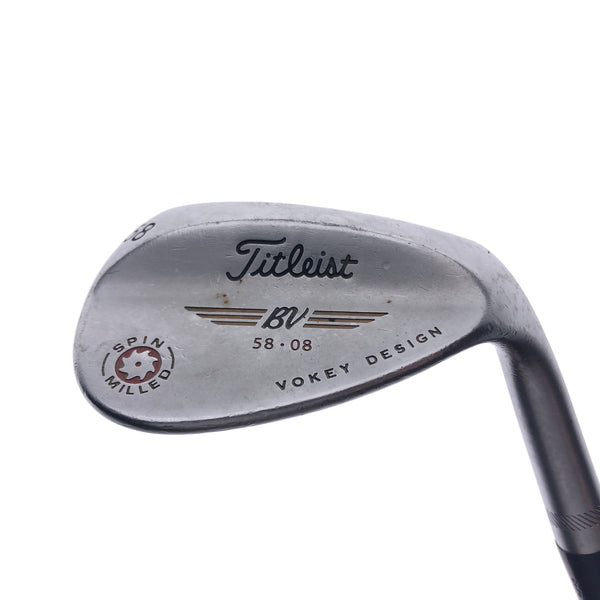 Used Titleist Vokey Spin Milled Red Lob Wedge / 58.0 Degrees / Wedge Flex - Replay Golf 