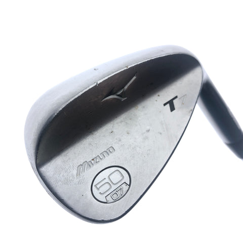 Used Mizuno T7 White Satin Gap Wedge 50.0 Degrees Regular Flex