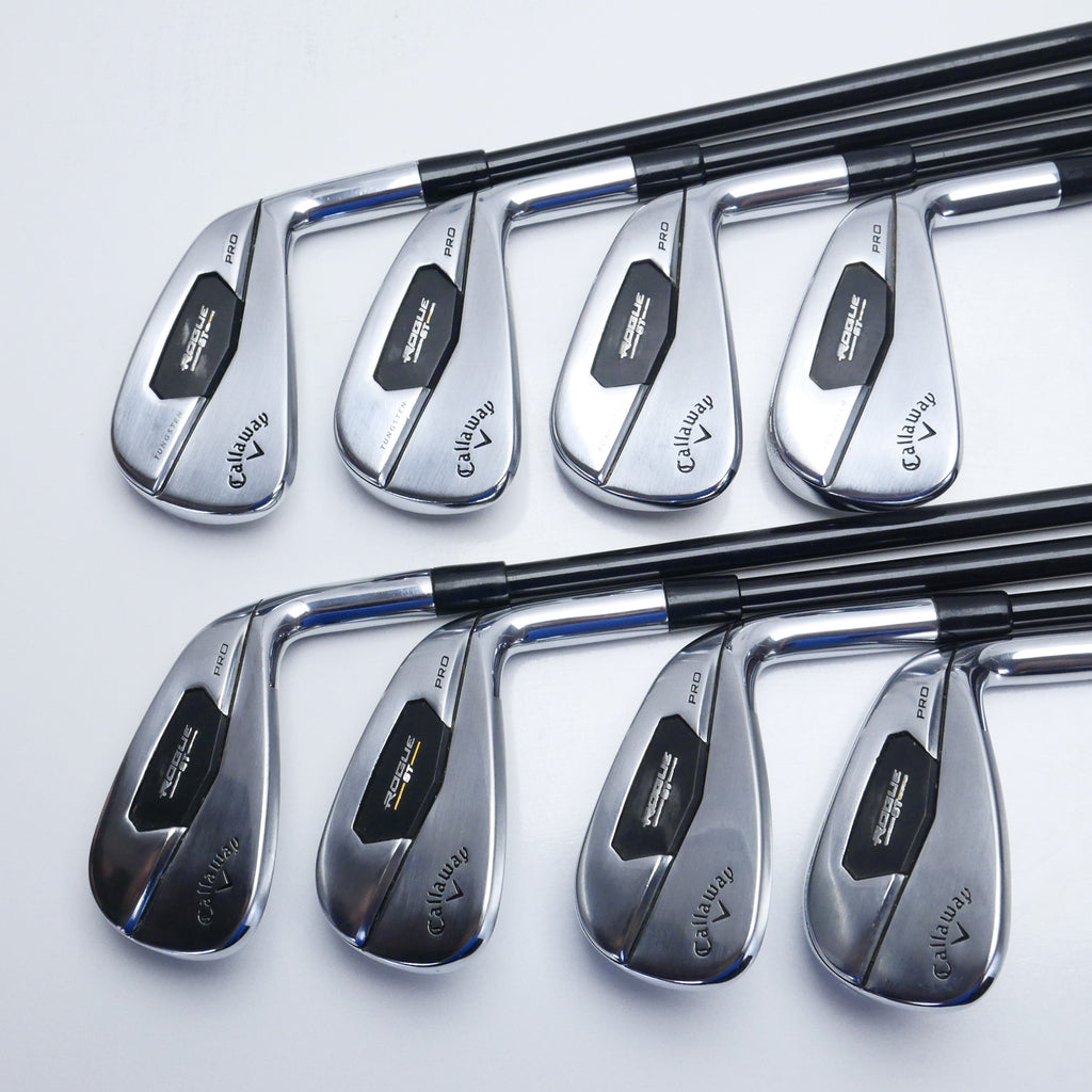 Used Callaway Rogue ST Pro Iron Set / 4 - PW + AW / Regular Flex