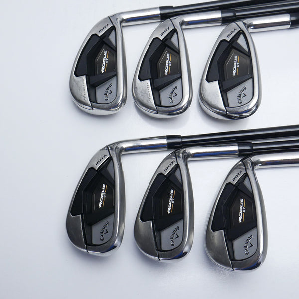 Used Callaway Rogue ST MAX Iron Set / 6 - PW + AW / Regular Flex