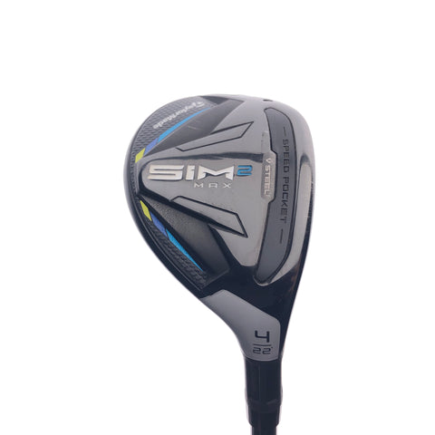 Used TaylorMade Sim2 Max Rescue 4 Hybrid / 22 Degrees / Stiff Flex