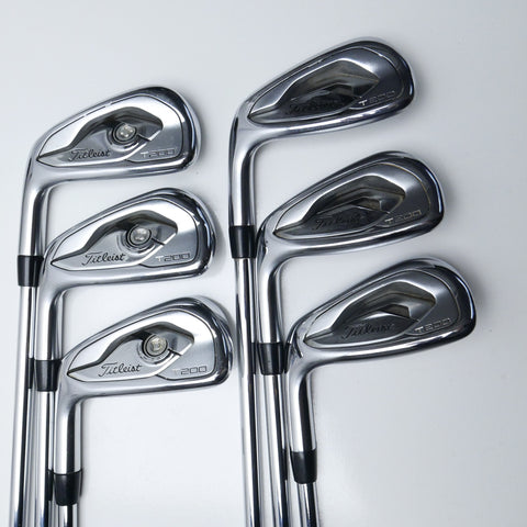 Used Titleist T200 Iron Set / 5 - PW / Stiff Flex / Left-Handed