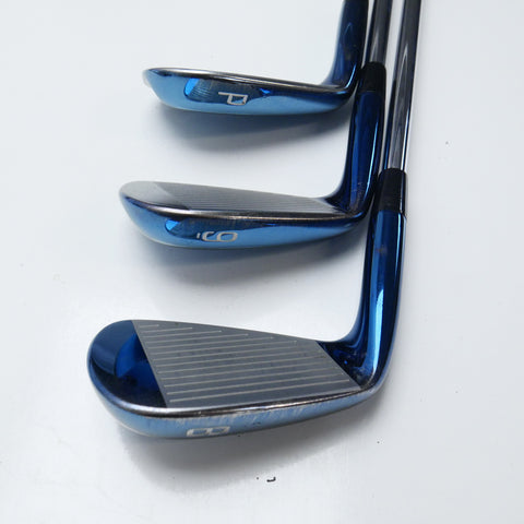 Used Mizuno Pro 221 Blue Finish Limited Edition Iron Set / 4 - PW / Stiff Flex