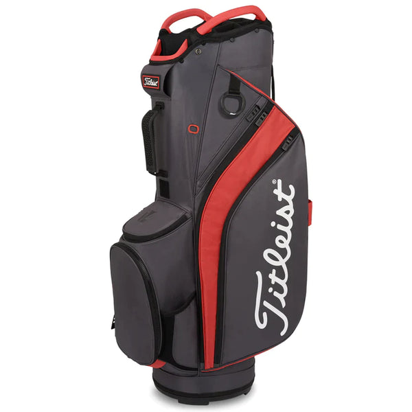 Titleist 14 Lightweight Cart Bag - Graphite / Island Red / Black - Replay Golf 
