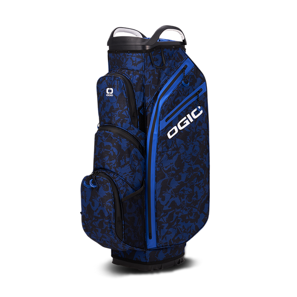 NEW Ogio Silencer 2024 Blue Floral Abstract Cart Bag - Replay Golf 