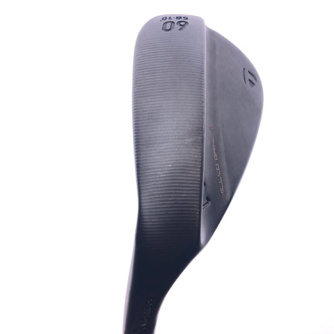 Used TaylorMade Milled Grind 3 Black Lob Wedge / 60.0 / Stiff Flex / Left-Handed - Replay Golf 