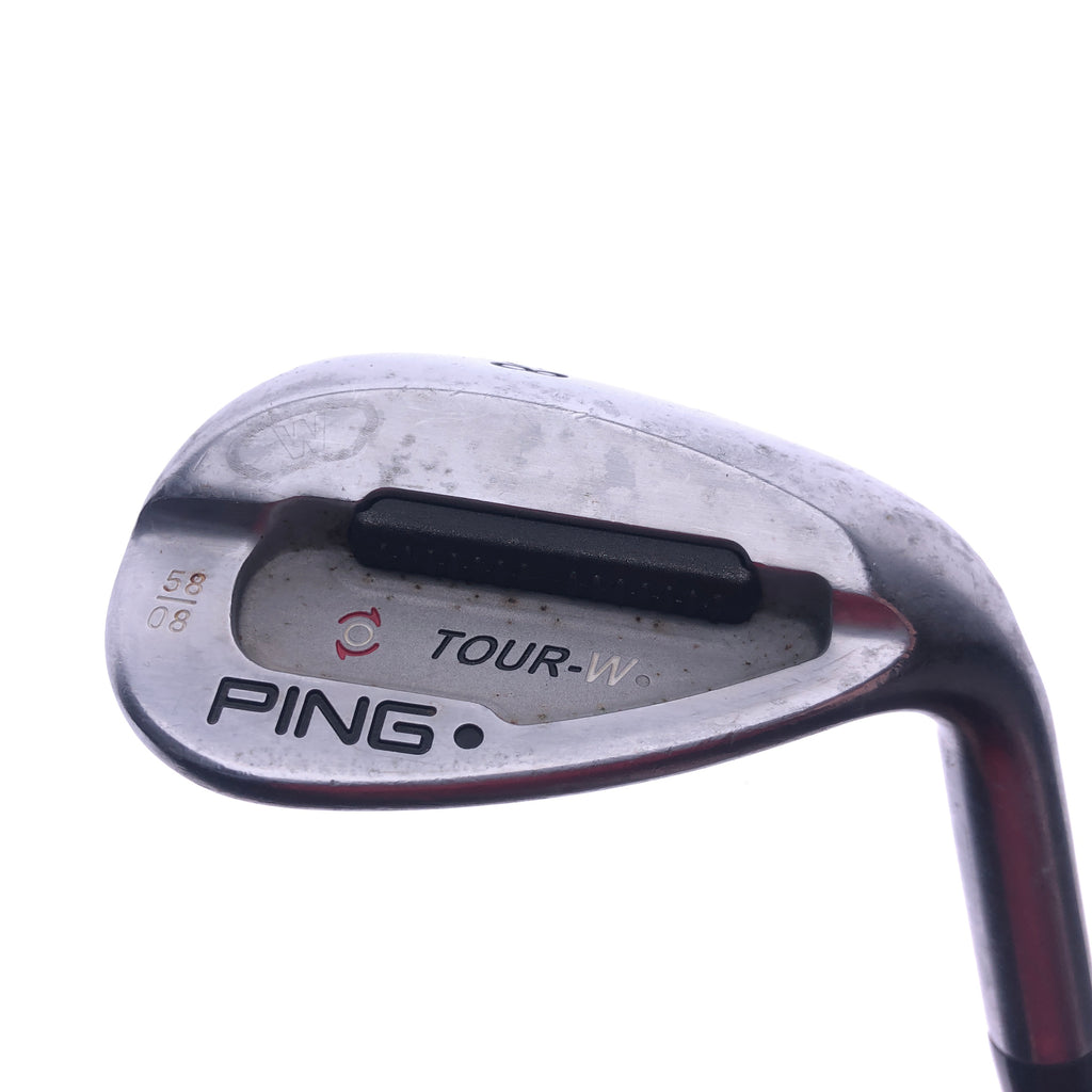 Used Ping Tour-W Brushed Silver Lob Wedge / 58.0 Degrees / X-Stiff Flex - Replay Golf 