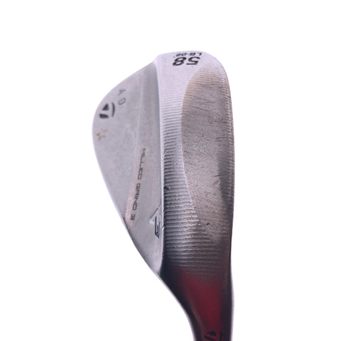 Used TaylorMade Milled Grind 3 Lob Wedge / 58.0 Degrees / Regular Flex - Replay Golf 