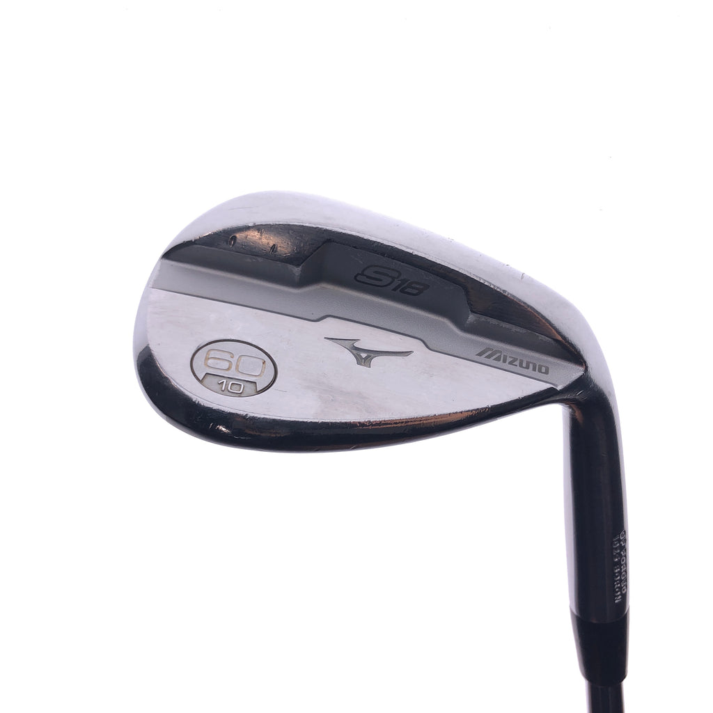 Used Mizuno S18 White Satin Lob Wedge / 60.0 Degrees / Wedge Flex - Replay Golf 