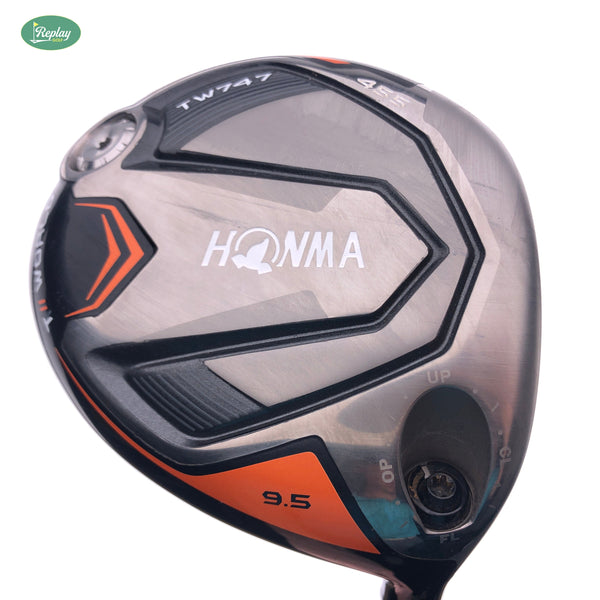 Used Honma TW747 455 Driver / 9.5 Degrees / Vizard 50 S Stiff Flex - Replay Golf 