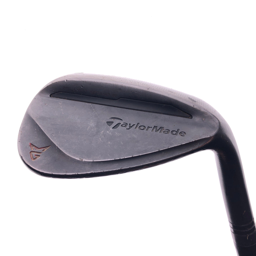 Used TaylorMade Milled Grind 2 Wedge Black Lob Wedge / 60.0 Degrees / Stiff Flex - Replay Golf 