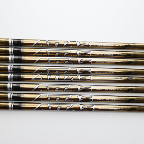 NEW UST Attas Speed Series Gold 50 Iron Shaft Set / Regular Flex / 8 Shafts - Replay Golf 