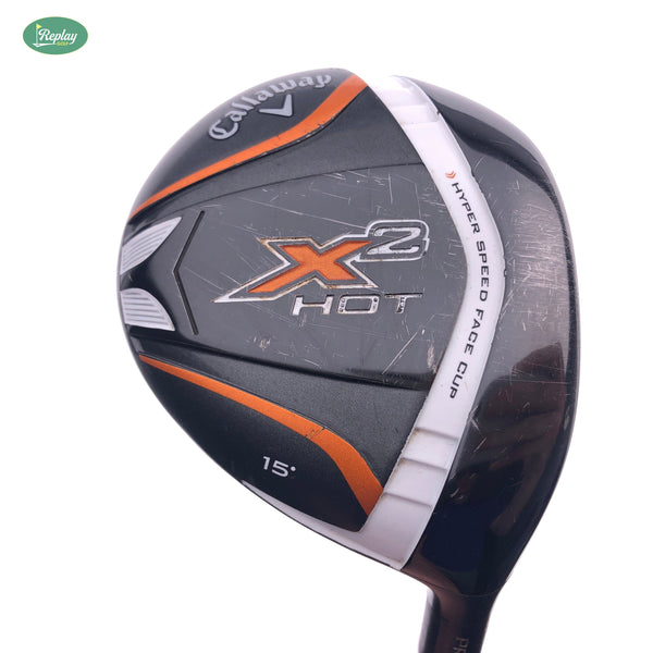 Used Callaway X2 Hot Pro 3 Wood / 15 Degrees / Grafalloy ProLaunch Red 75 X-Flex - Replay Golf 