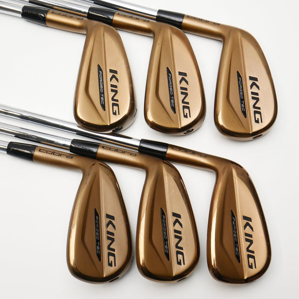 Used Cobra King Forged Tec Copper Iron Set / 5 - PW / Stiff Flex / Left-Handed - Replay Golf 