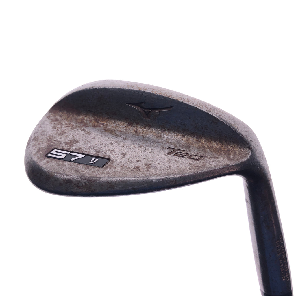 Used Mizuno T20 Raw Lob Wedge / 57.0 Degrees / Stiff Flex - Replay Golf 