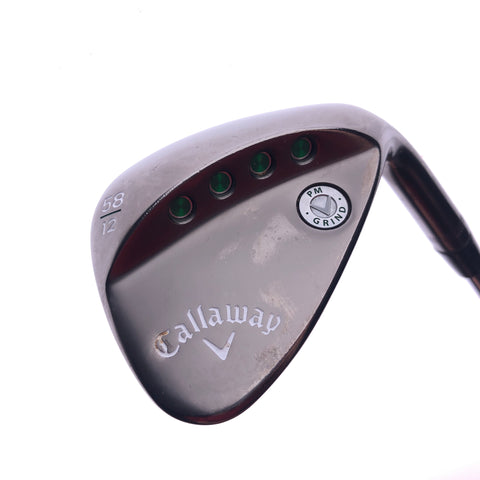 Used Callaway Mack Daddy PM Grind 19 Tour Grey Lob Wedge / 58