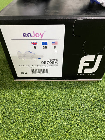 Footjoy Ladies enJoy Golf Shoes 95708K / Light Grey / Size UK 6 WIDE - Replay Golf 