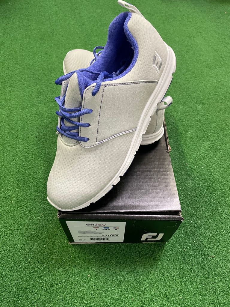 EX Shop Display Footjoy Ladies enJoy Golf Shoes 95708K / Light Grey / Size UK 7 W - Replay Golf 