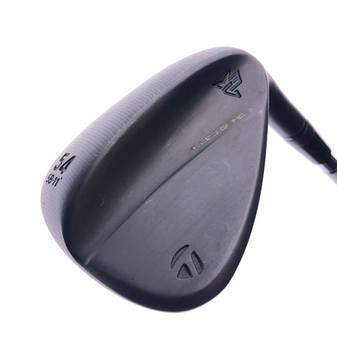 Used TaylorMade Milled Grind 3 Black Sand Wedge / 54.0 Degrees / Stiff Flex - Replay Golf 