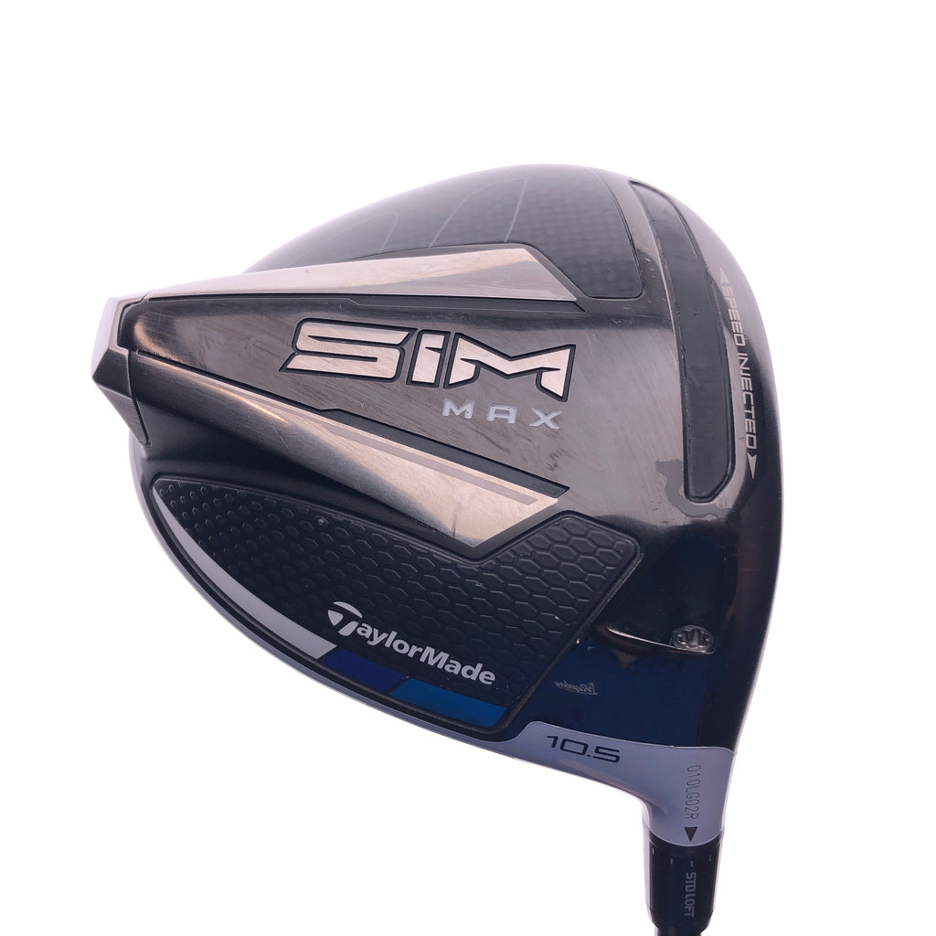 Used TOUR ISSUE TaylorMade SIM Max Driver / 10.5 Degrees / TOUR AD Stiff Flex - Replay Golf 