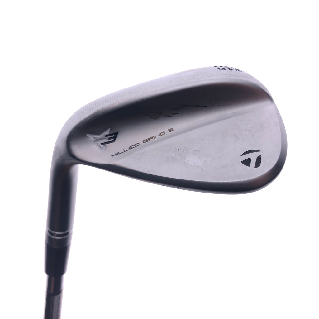 Used TaylorMade Milled Grind 3 Lob Wedge / 58.0 Degrees / S Flex / Left-Handed - Replay Golf 