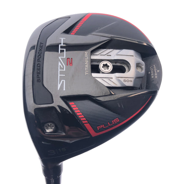 Used TaylorMade Stealth 2 Plus 3 Fairway Wood / 15 / Stiff Flex / Left-Handed - Replay Golf 