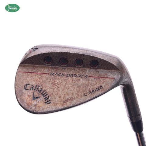 Used Callaway Mack Daddy 4 Raw Sand Wedge / 54 Degrees / S400 Stiff Flex - Replay Golf 