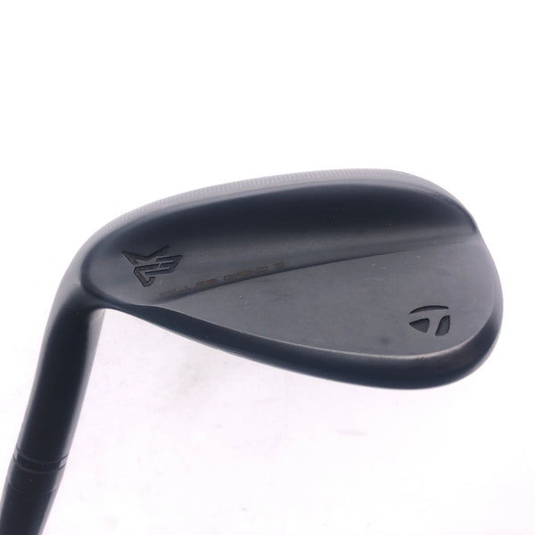 Used TaylorMade Milled Grind 3 Black Lob Wedge / 58 Degree / Stiff / Left-Handed - Replay Golf 