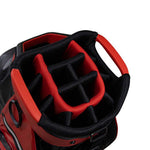 NEW TaylorMade TM22 Storm Dry Waterproof Red & Black Cart Bag - Replay Golf 