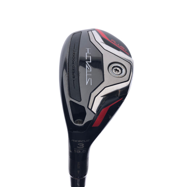 Used TaylorMade Stealth Plus Rescue 3 Hybrid / 19.5 / Stiff Flex / Left-Handed - Replay Golf 