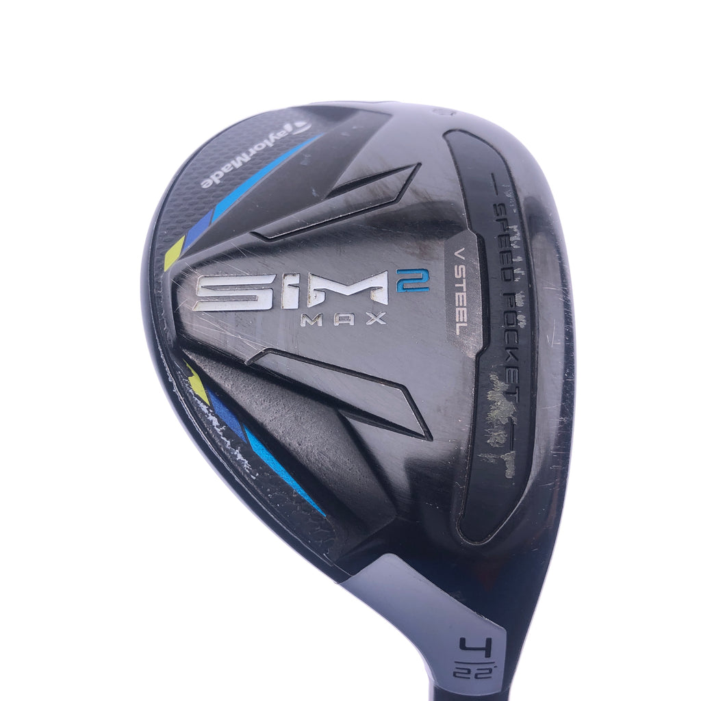 Used TaylorMade Sim2 Max Rescue 4 Hybrid / 22 Degrees / Regular Flex - Replay Golf 