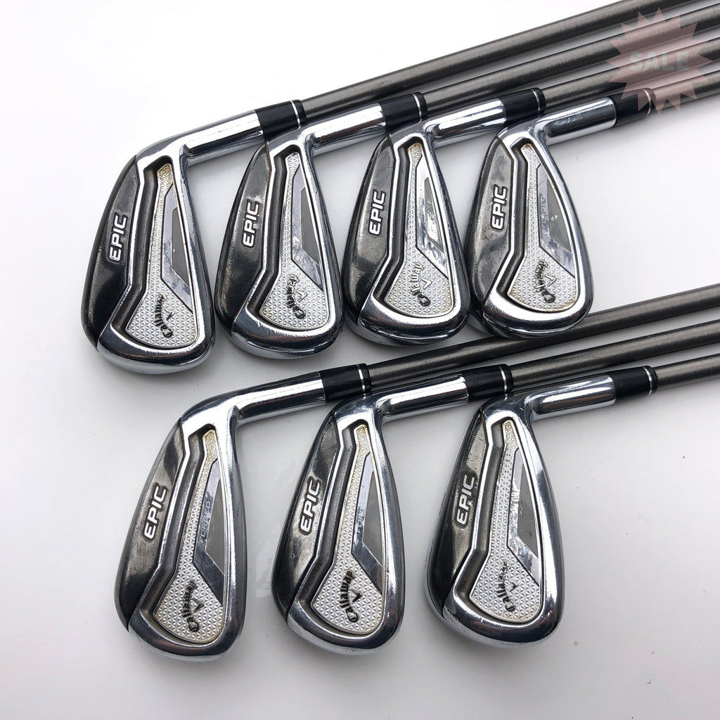 Used Callaway Epic Forged 19 Irons / 5-PW+AW / Aerotech SteelFibre FC80 Regular - Replay Golf 