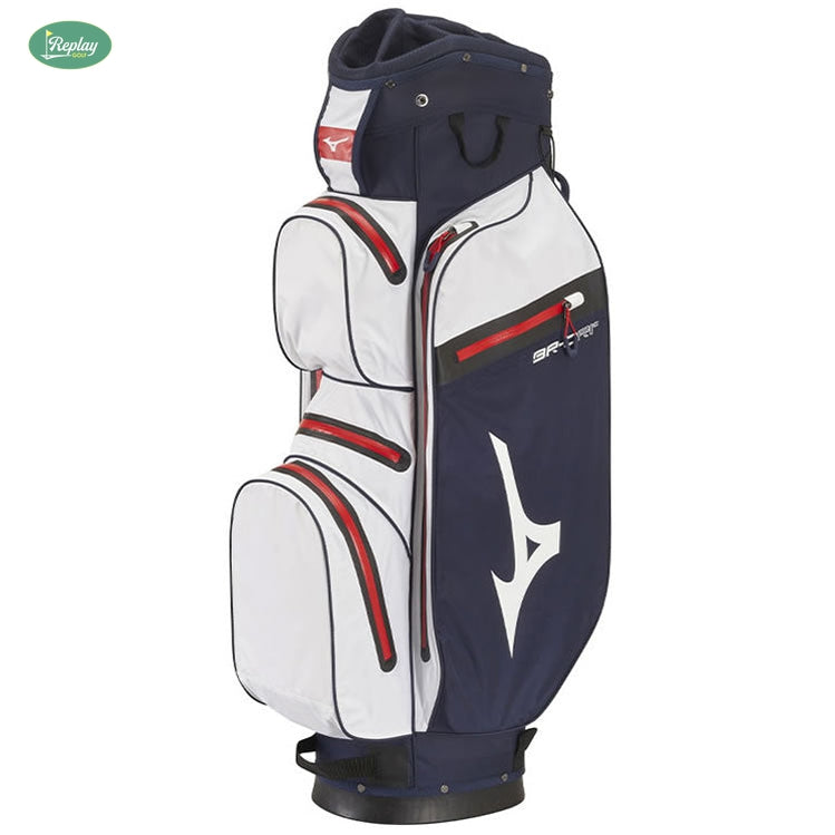 NEW Mizuno BR-DRI Waterproof 2021 Navy/White Bag - Replay Golf 
