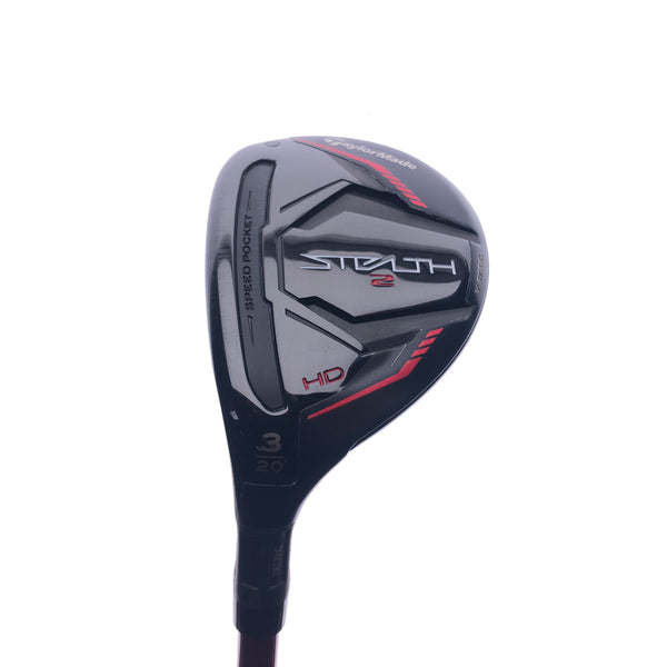 Used TaylorMade Stealth 2 HD 3 Hybrid / 20 Degrees / Stiff Flex / Left-Handed - Replay Golf 