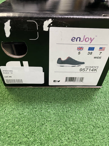 EX Shop Display Footjoy Ladies enJoy Golf Shoes 95714K / Navy Papaya / Size UK 5 - Replay Golf 